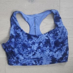 Blue Tie-Dye Sports Bra 1X